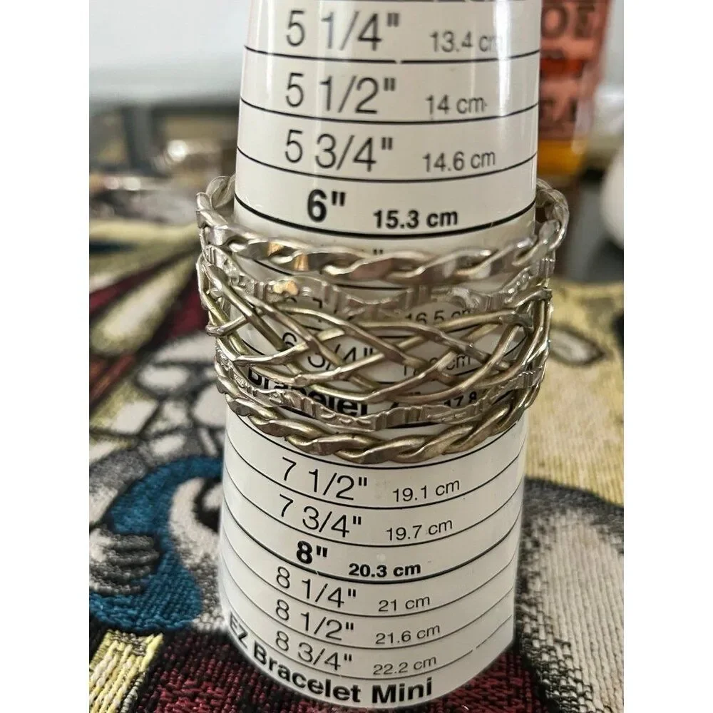 Thick Silver 925 Basket Braid‎ Design Cuff